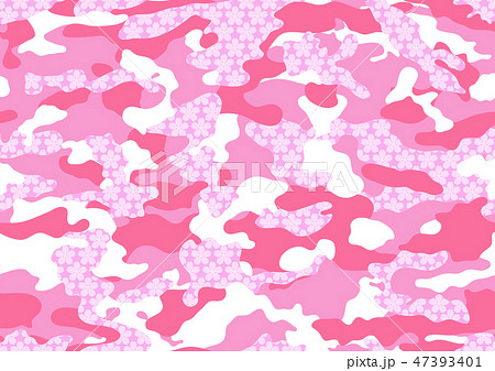 New Color Camouflage Cherry Blossom Dancing Stock Illustration