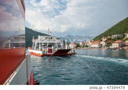 Ferry in Boka Katorska bay Ferry in Boka Katorska bay 47394479