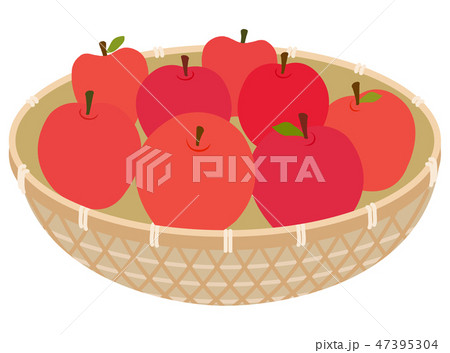 林檎のイラスト バスケットのイラスト素材 47395304 Pixta