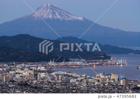 富士山 日本平 夕焼け 富士山 日本平 夕焼け 47395683