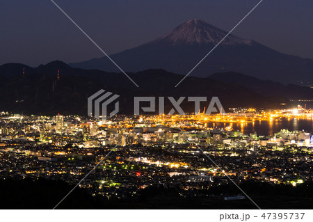 富士山　日本平　夜景 47395737