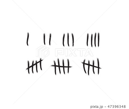 Tally Marks On A Prison Wall Isolated Counting のイラスト素材