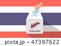 Ballot paper for election vote with voting box  47397622