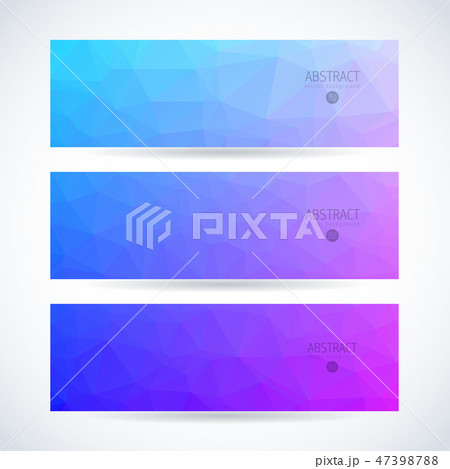 Vector banners set abstract triangle background 47398788