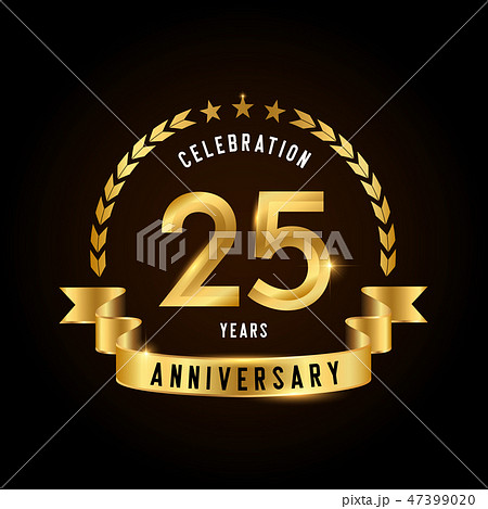 25 years anniversary celebration logotype.  47399020