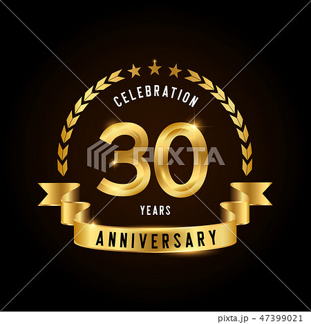 30 years anniversary celebration logotype.  47399021