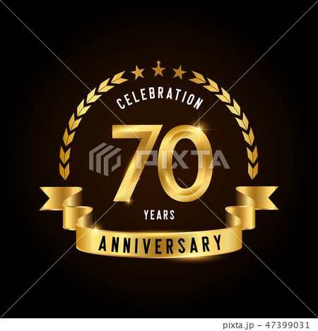 70 years anniversary celebration logotype.  47399031