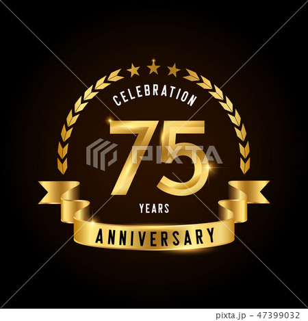 75 years anniversary celebration logotype.  47399032