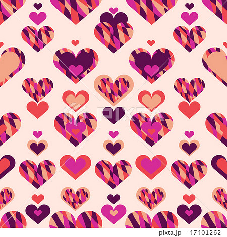 Simple seamless pattern with heart symbol. Eps 10 47401262