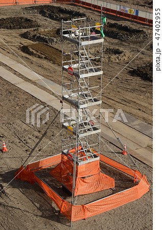 単管パイプやぐらの写真素材