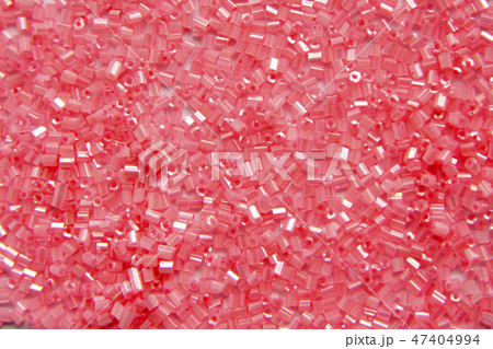 pink beads for craft on isolated background pink beads for craft on isolated background 47404994