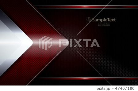 Geometric dark net red design with a silhouette of a corrugated arrow. 47407180