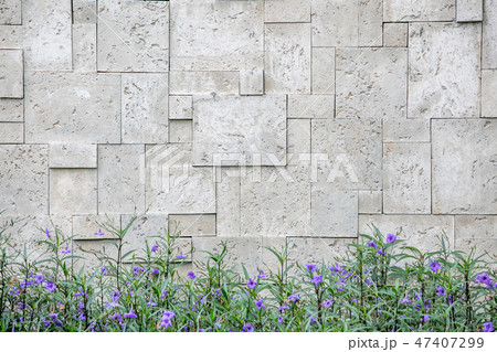 Beautiful design modern stone brick wall 47407299