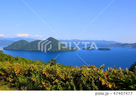 サイロ展望台から見る洞爺湖の中島 47407477
