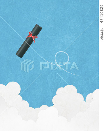 和紙の風合い-青空-卒業証書-筒 和紙の風合い-青空-卒業証書-筒 47410829