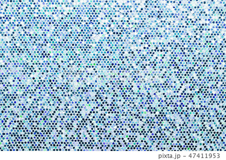 Blue background. Abstraction shiny sequins. Sequin 47411953