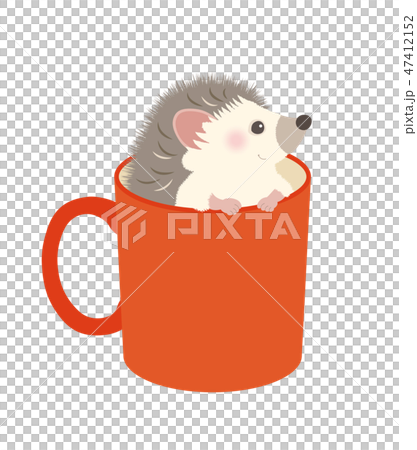 ハリネズミ　カップの中のハリネズミ　０５ 47412152