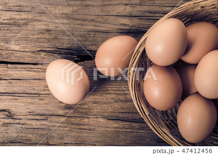 brown chicken eggs close-up 47412456