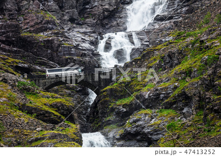 bus on Trollstigen mountain route bus on Trollstigen mountain route 47413252