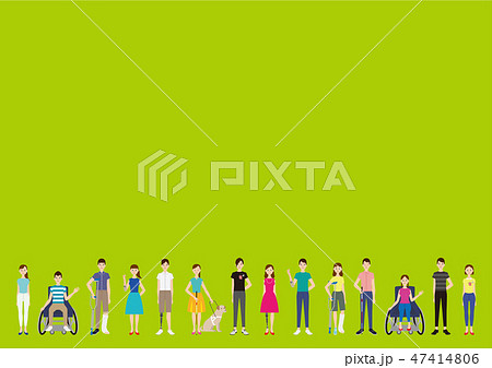 様々な障がいを持つチャレンジド達/壁紙フレーム 様々な障がいを持つチャレンジド達/壁紙フレーム 47414806