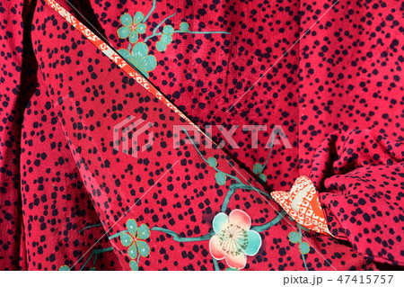 古布、かわいい桜の花柄、アンティーク着物、絹、大正ロマン、和素材 47415757