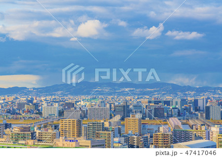 大阪　梅田　ビル群　中津、十三方面 47417046