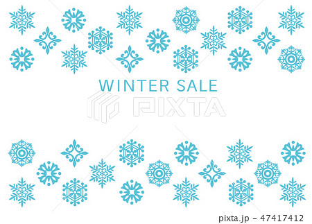 ウインターセール Dm 雪の結晶のイラスト素材