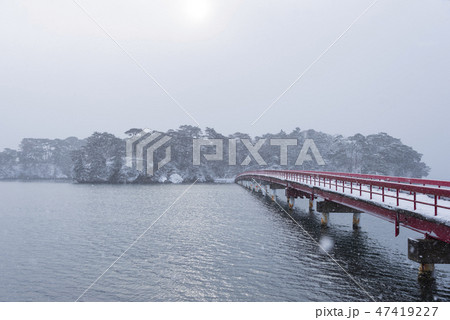 松島 雪 福浦橋 福浦島 冬 松島 雪 福浦橋 福浦島 冬 47419227