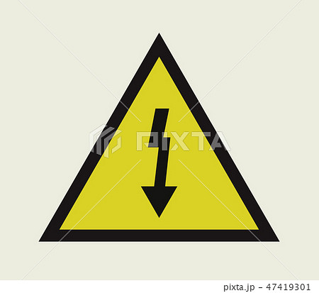 electric current danger signal icon 47419301