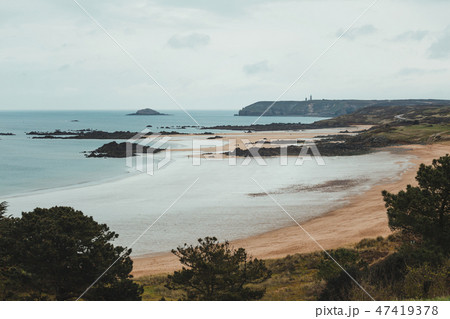 typical Brittany coast in the north of France typical Brittany coast in the north of France 47419378
