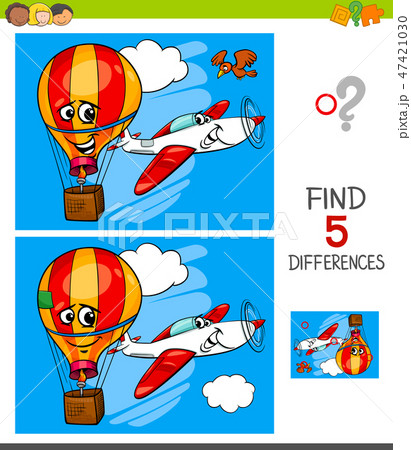 differences game with plane and balloon differences game with plane and balloon 47421030