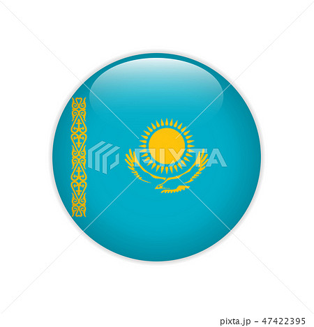 Kazakhstan flag on button 47422395