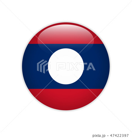 Laos flag on button 47422397