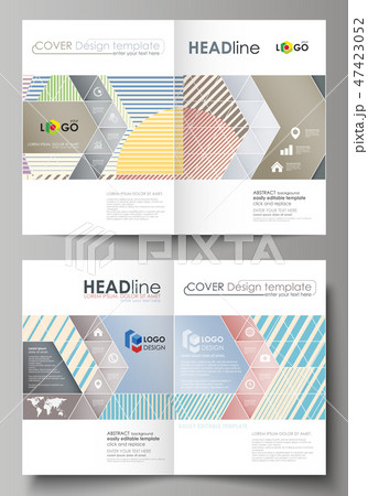 Business templates for bi fold brochure, magazine, flyer, booklet. Cover template, abstract vector 47423052