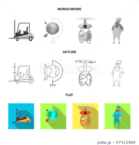Isolated object of goods and cargo sign. Collection of goods and warehouse vector icon for stock. 47423960