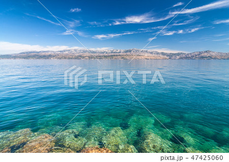 The view at the sea and mountain coast of Croatia. The view at the sea and mountain coast of Croatia. 47425060