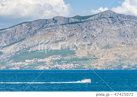 The view at the sea and mountain coast of Croatia. The view at the sea and mountain coast of Croatia. 47425072