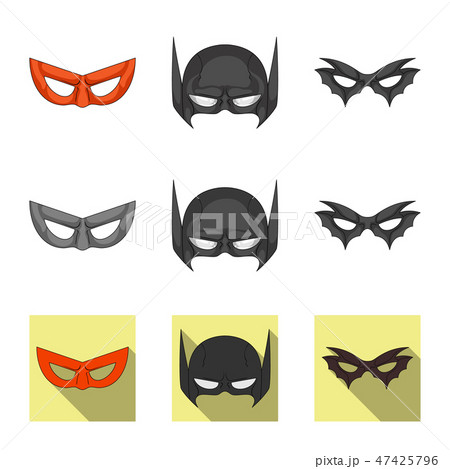 Vector design of hero and mask sign. Set of hero and superhero stock vector illustration. Vector design of hero and mask sign. Set of hero and superhero stock vector illustration. 47425796