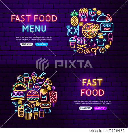 Fast Food Website Banners 47426422