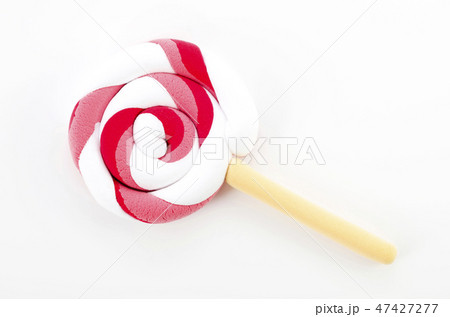 粘土で作ったペロペロキャンディーの写真素材