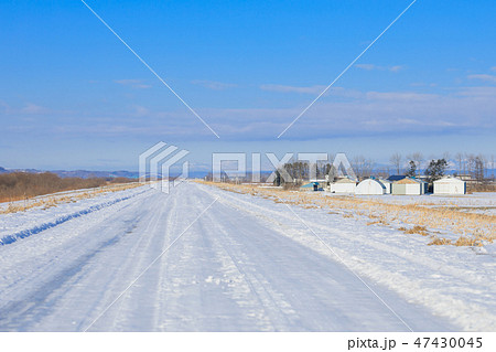 北海道_アイスバーン凍結路 47430045