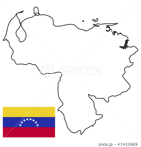 Outline country of the state of Venezuela, vector of the border outline of the state of Venezuela 47432669