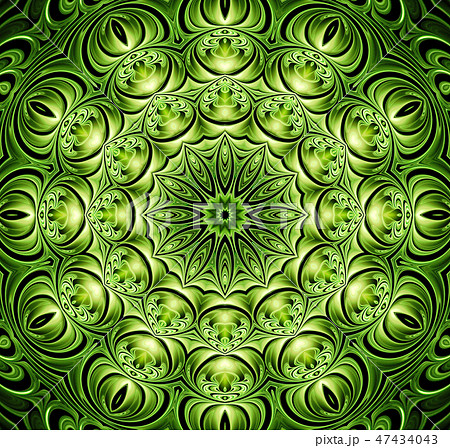 abstract fractal futuristic green pattern 47434043