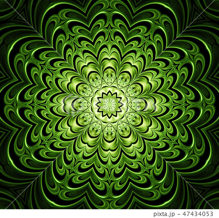 abstract fractal futuristic green pattern 47434053