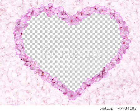 Sakura Heart Ornament Hollow Frame Spring Sakura Heart Ornament Hollow Frame Spring 47434195