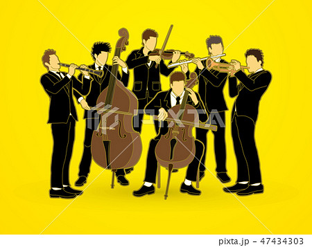 Orchestra player graphic vector 47434303