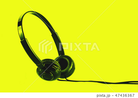 modren black studio audio headphone for music 47436367