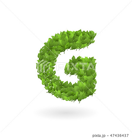 G letter of vector nature green eco leaves 47436437