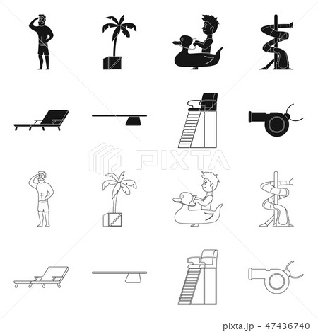 Vector design of pool and swimming symbol. Collection of pool and activity stock vector illustration Vector design of pool and swimming symbol. Collection of pool and activity stock vector illustration 47436740