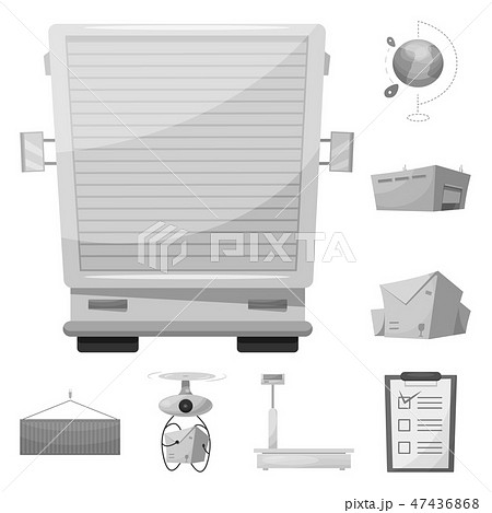 Vector illustration of goods and cargo symbol. Collection of goods and warehouse vector icon for 47436868
